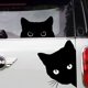 thumbnail image 5 of Pegatinas sólidas para coche Peeking Cat Pegatinas para coche Gato negro Pegatinas para ventana de coche Pegatinas para rascar Pegatinas decorativas 3pcs Set JAMW Sencillez, 5 of 5