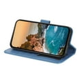 thumbnail image 4 of For Samsung Galaxy A15 6.5" Seven Petal Flower Embossed Strong Magnetic Attachment/Closure, Card Slots/Pocket, PU Leather Flip Wallet Case With Hanging Rope,Blue,For Galaxy A15 (4G/5G), 4 of 7