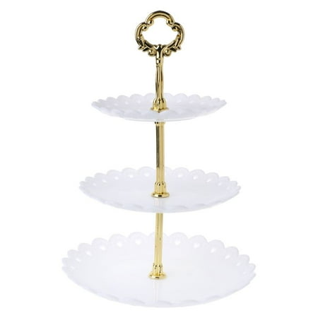 

3 Tier Wedding Birthday Party Cake Plate Afternoon Tea Dessert Stand Tray Fruit