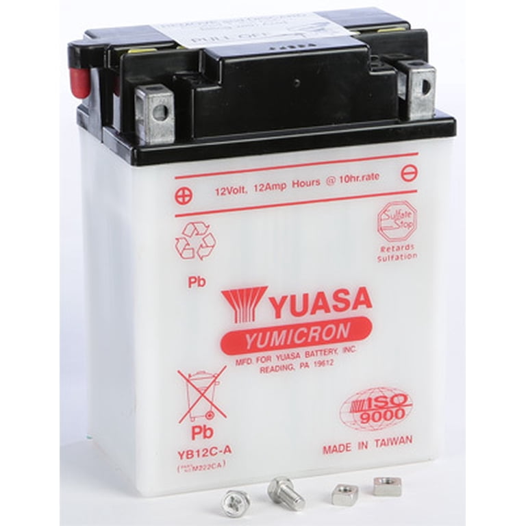 Yuasa Motorcycle YUAM222CA YB12C-A Battery for Riding Mowers