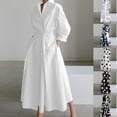 thumbnail image 6 of Elegant Maxi Dress for Women Long Sleeve V-Neck Casual Party Dress With Pocket, 6 of 11