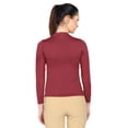 thumbnail image 4 of TuffRider Ladies Taylor Long Sleeve Polo - Wine - 2X, 4 of 4