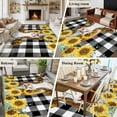 thumbnail image 6 of 8x10 Area Rugs for Living Room, Farmhouse Cow Non Slip Area Rugs for Kitchen Bedroom Entryway, Vintage Country Sunflower Black Buffalo Plaid Washable Carpet Runner Rug Floor Mats for Bedroom, 6 of 9