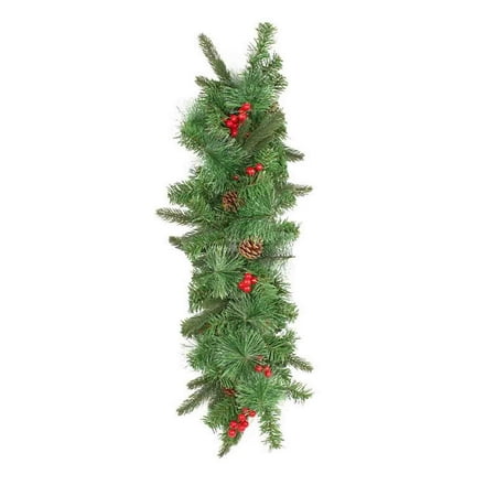 

LIJCC Christmas Mailbox Wreath with Lights 36 in Pre Lit Mail Box Garland Artificial and Red Berries for Front Door Window Outdoor Xmas Home Decor
