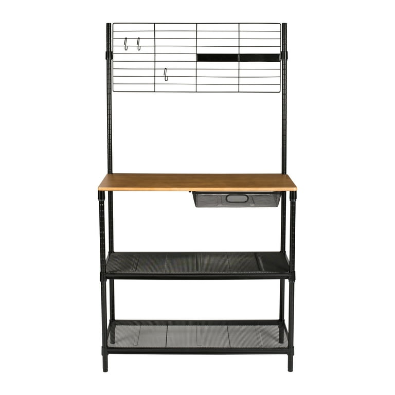 Black bakers best sale rack with drawers