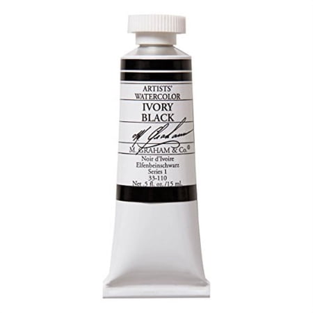M. Graham Artists' Watercolor - Ivory Black, 15 ml tube