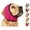 Rose red, variant on Soft Adjustable Chin Strap Noise Cancelling Dog Ear Wrap For Dogs Fireworks Thunder Vacuum Grooming Travel Anxiety Relief, Assorted Colors, 1 Pack