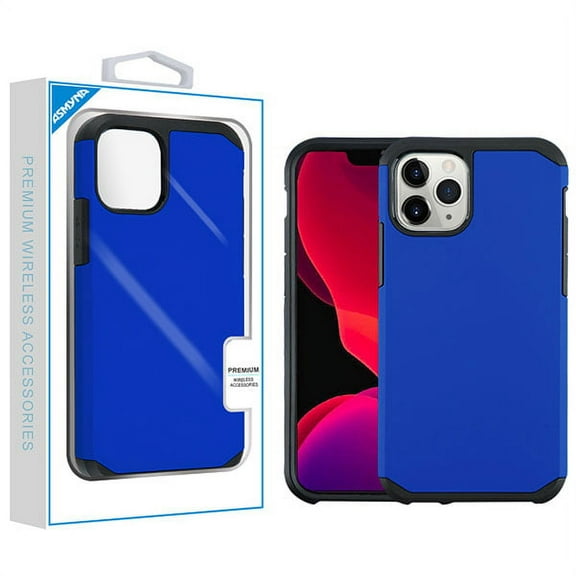 Apple iPhone 11 PRO Phone Case Protective High Impact Shock Absorption Heavy Duty 2 Layers Hybrid Armor Rubber Rugged Silicone Gel TPU Hard Bumper Cover BLUE Slim Case for Apple iPhone 11 Pro /5.8"