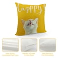 thumbnail image 4 of YINGXI Throw Pillow Covers Furry Yellow Home Decor Pillow Cases Decorative Outdoor Cushion Couch Sofa Pillowcases 24x24in, 4 of 5
