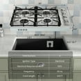 thumbnail image 3 of Costway 30" Gas Cooktop with 4 Sealed Burners ABS Knobs Cast Iron Grates Easy Cleaning, 3 of 10