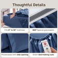 thumbnail image 6 of California Design Den 100% Cotton Sateen Bed Sheet King Size - Luxury 800 Thread Count Sateen, 4 Piece Deep Pocket Sheets Set - Classic Blue, 6 of 9