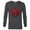 Charcoal Heather, variant on Marvel Spider-Man: Across the Spider-Verse Miles Symbol Dots - Long Sleeve T-Shirt for Men - Customized-White