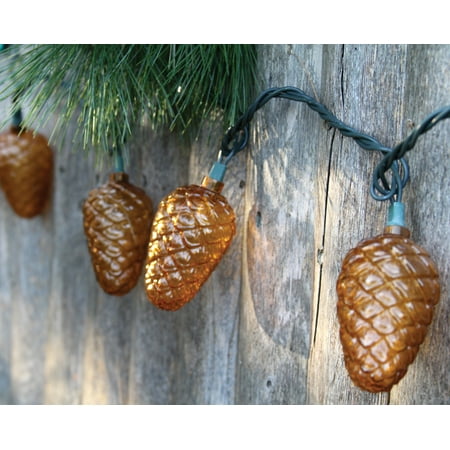 Mountain Cabin Pinecone - Pinecone Outdoor Cabin String Lights - Lodge Garden Decor