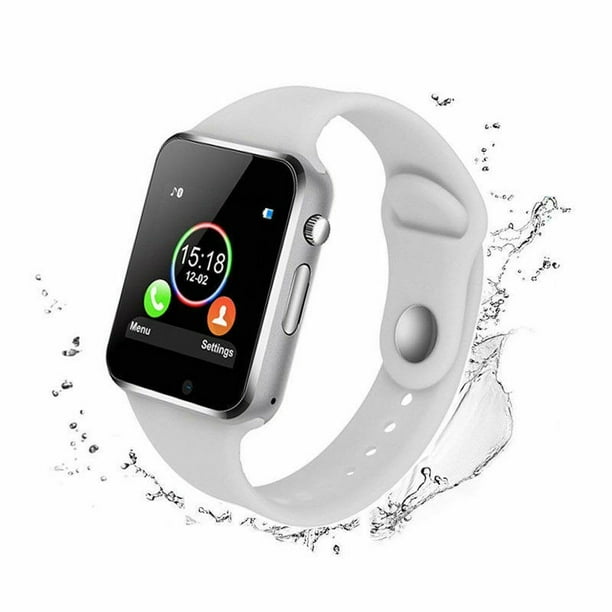 General - Smart Wrist Watch A1 Bluetooth Waterproof GSM Phone for iphone Android Samsung - White