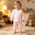 thumbnail image 2 of NOLDARES Fall Winter Toddler Baby Boy Outfit Dinosaur Embroidered Long Sleeve Sweatshirt Pullover Tops and Pants Set Size:130,Orange, 2 of 8