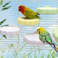 thumbnail image 4 of Cloud Shaped Parrot Perch Stand Washable Grinding Platform Natural Material Bird Perch with Screw Lock for Cage Nail Care Accessories, L, Light Green, 4 of 9