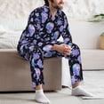 thumbnail image 7 of Naloa flower Skull crystal Men’s Pajamas Set - Long Sleeve Button Down Sleep Shirt and Pajama Bottoms Sleepwear Set-XX-Large, 7 of 7