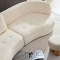 thumbnail image 4 of Modern Simple Fabric 3-Seater Sofa 220cm with Removable Pillows and Solid Wood Frame, 4 of 20