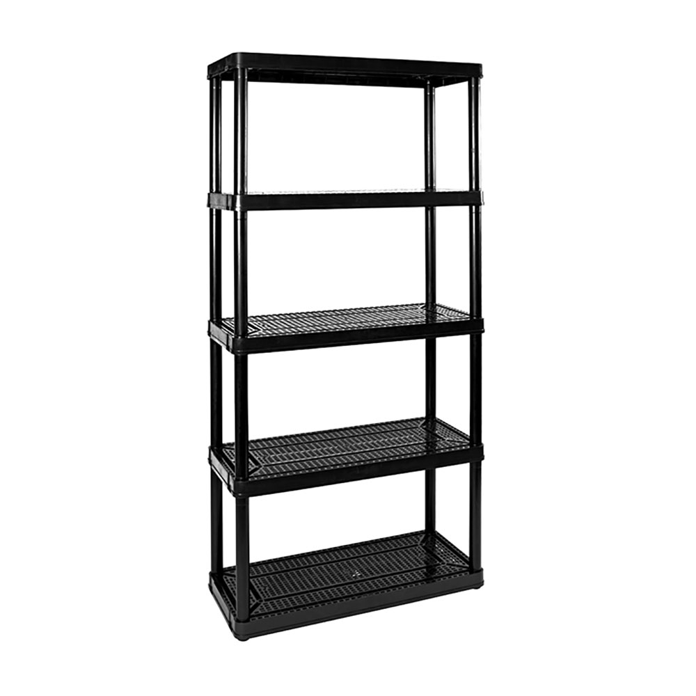 Gracious Living Medium Duty Non Adjustable Ventilated Storage Shelving, 5 Shelf