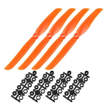 Airplane Propeller TOP-VIGOR 8pcs CW CCW RC Propellers 8045 8 X 4.5 Inch 2-Vane Fixed-Wing RC Vehicle Propellers Replacement For RC Airplane With Adapter Rings Nylon Black, 4CW 4CCW Rc Plane Propeller