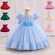 thumbnail image 5 of Vestido de niña, vestido de princesa, vestido infantil, manga corta, lentejuelas, falda abullonada, vestido infantil, 5 of 6