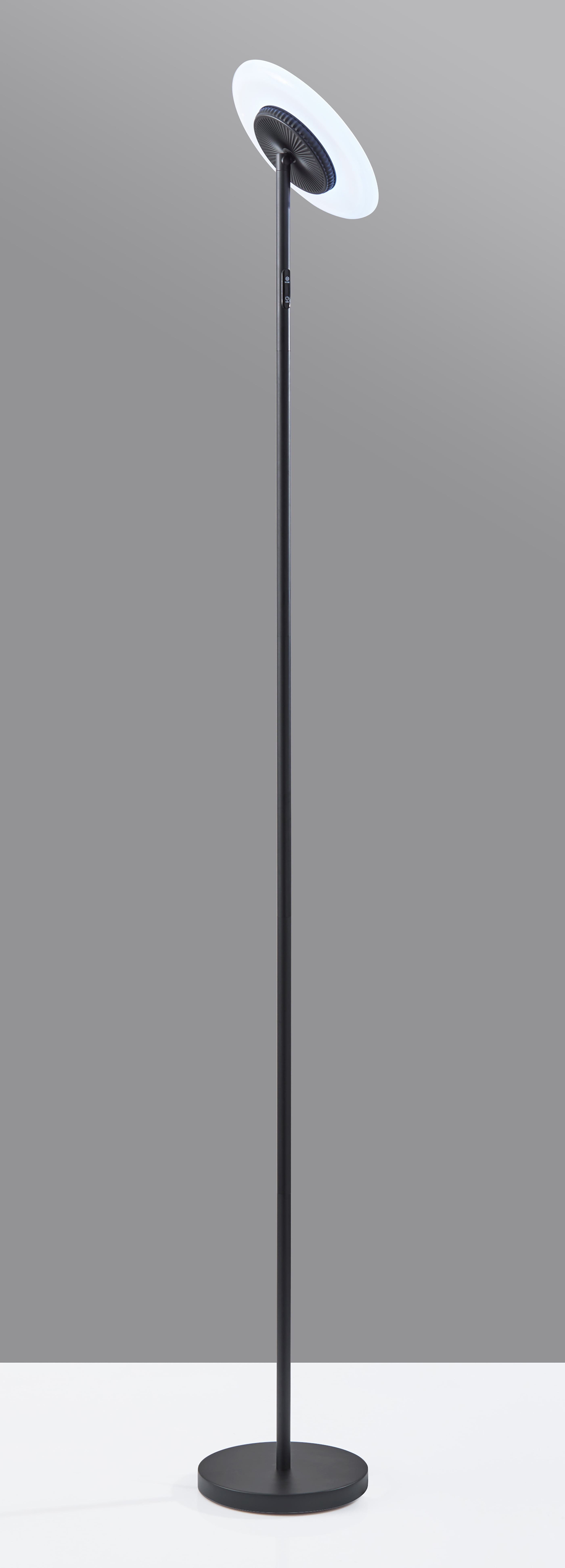 Simplee Adesso Brand RGB Black Floor Lamp, 6 Different Automatic Color Change, Modern Design, New