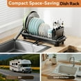 thumbnail image 4 of Small Dish Drying Rack, Compact Dish Drainer for Kitchen Counter, with Adjustable Back Slots, 4 of 5