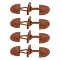 thumbnail image 3 of FVDPWYE 4Pcs Coat Toggle Buttons Accessories Simple Garment Buttons PU Leather Practical Brown, 3 of 9