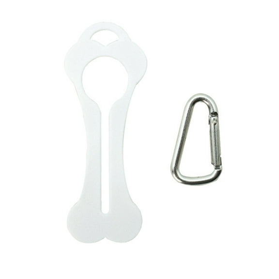 Koiauber Bone Shaped Dog Poop Bag Holder with Carabiner Clip Hands-Free Pet Waste Bag Dispenser Pet Waste Bag Holder