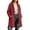 Wine, variant on Women's Long Raincoat Hooded Trench Coat Full Zip Duster Waterproof Rain Jacket with Pockets for Travel Hiking Rainy Day, Brown, XL