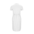 thumbnail image 5 of Women's 2 Piece Outfits Business Work Clothes Blazer Jacket and Skirt Set Suits White, 5 of 6