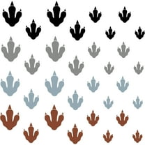 Dinosaur Pawprint Wall Stickers Removable Nursery Wall Stickers Peel and Stick Wall Decals Self-Adhesive Vinyl Wall Stickers for Bedroom Nusery Living Room Home Wall Art Decor