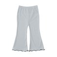 thumbnail image 6 of LIJCC Toddler Girl Flare Pants Slim Fit Trendy Trouser Yoga Clothes Fleece Lined Warm Plain Elastic Waist Bell Bottoms Leggings Wide Leg Pants, 6 of 9