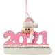 thumbnail image 1 of 2 EmbalarDIY decoraciones de muñecas de Navidad colgante cartel, árbol de Navidad fiesta producto familiar personalizado decoraciones familiares regalo para amigos familia (2021 rosa), 1 of 5