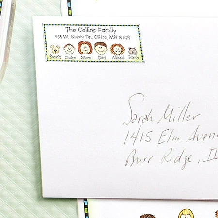 Personalized Friendly Family Characters Address Labels