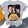 thumbnail image 1 of Women's Witch Hocus Pocus Pattern Printed Round Neck Short Sleeve T-shirt, 1 of 1
