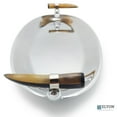 thumbnail image 6 of ELYON 22" Oval Serving Tray, Silver Platter Handmade Horn Handle, 6 of 7