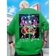 thumbnail image 3 of Camisetas con diseño de paisaje de puesta de sol y oso de dibujos animados de Nueva York, Camisa de algodón a la moda para hombre, camisetas holgadas de verano, camiseta de gran tamaño, 3 of 5