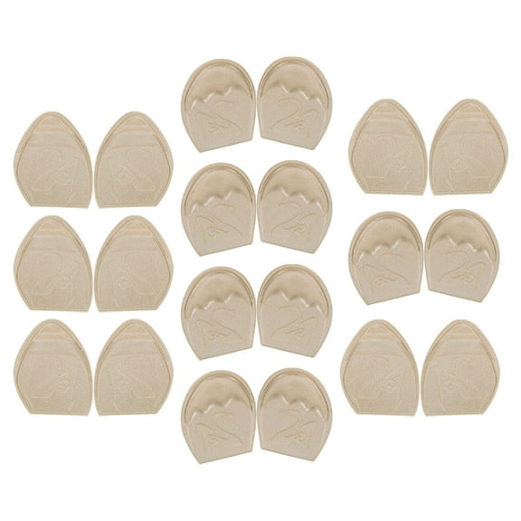 unbranded 10 Pairs Spur Shoe Gummies for Heels Half Size Insole Man
