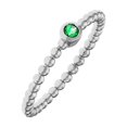 thumbnail image 5 of 18k White Gold Plated Pink Stone Stackable Fashion Ring, 5 of 10