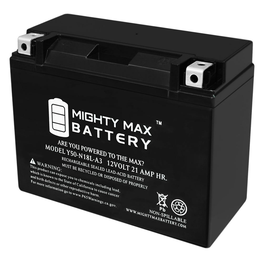 "Y50N18LA3 350 CCA Maintenance Free Universal AGM Motorcycle Battery