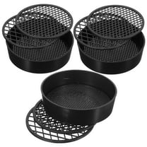 WHAMVOX 3 Sets Black Plastic Soil Sieve Strainer 11.8x11.8x1.2in for Gardeners