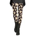 thumbnail image 2 of Halloween Brown Leggings for Women Milk Silk Grinding Womens Workout Leggings High Waisted Yoga Pants M, 2 of 6