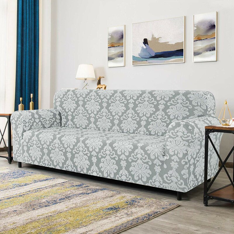 CHUN YI 1Piece Jacquard Damask Stretch Sofa Cover Slipcover Couch