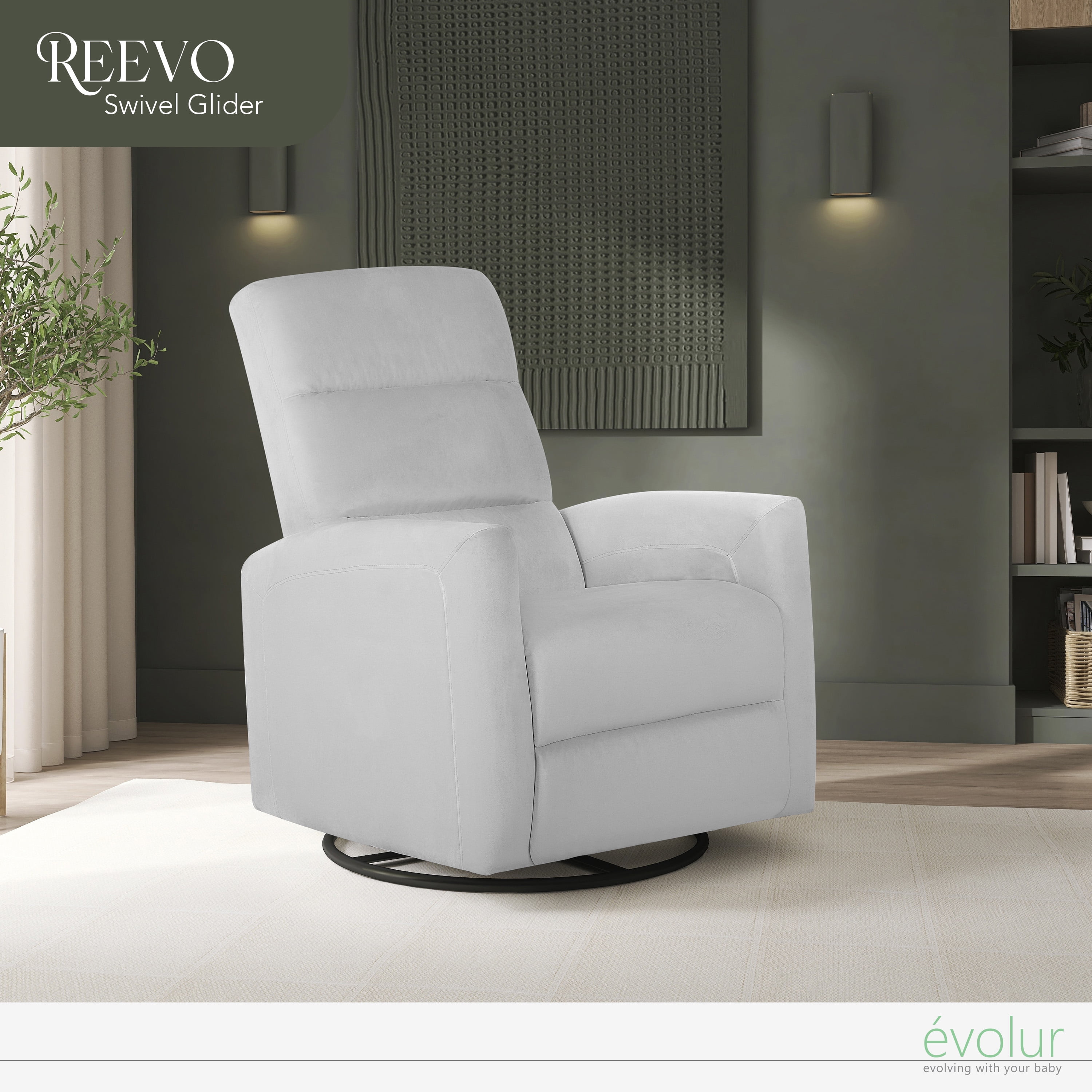 Evolur Reevo Swivel Glider In Misty Grey, Easy assembly