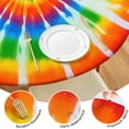 thumbnail image 4 of Rainbow Tie Dye Sunburst Round Fitted Tablecloth with Elastic Edge,Dining Table Cover Waterproof,Outdoor Round Tablecloth for Camping,Dining,Indoor and Outdoor, 4 of 7