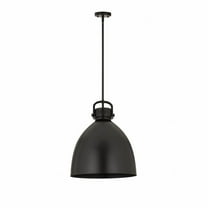 Innovations Lighting  Newton Metal Bell - 1 Light 16" Stem Hung Pendant Matte Black