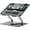 Black, variant on Laptop Cooling Pad with Detachable Fan, Adjustable Height & Angle, 360 ° Rotating Base, Ultra-Quiet Operation, Carbon Steel Frame for 10-16" Laptops and Tablets