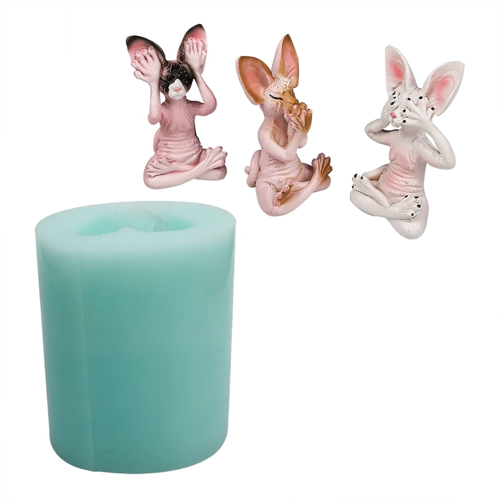 WINDLAND Cat Shape Candle Mold for Candle Making Resin Casting Epoxy Mold for Candle
