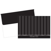 Angle View: Silver Pinstripe Foil Thank You Cards With Envelopes - 24 Pack